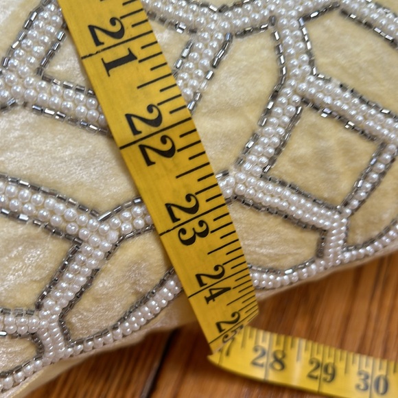 Artistic Accents 14”x24” accent pillow with silver beads and white pearl beads. - Picture 11 of 12